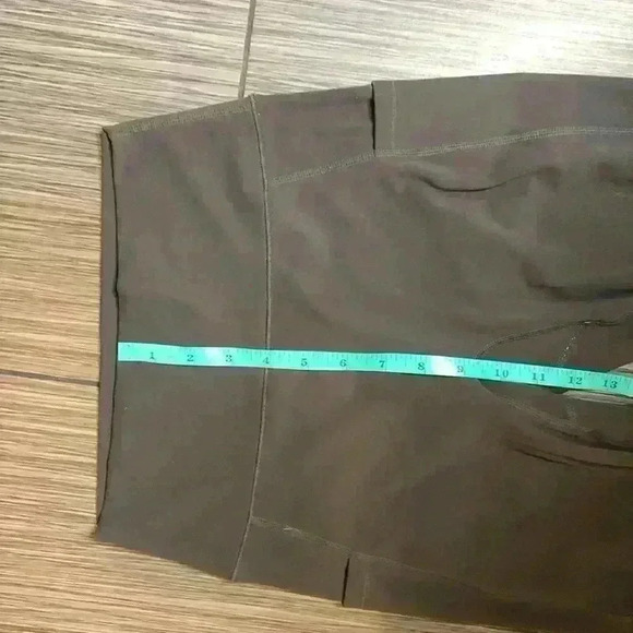 Buff Bunny Women's Olive Green High Rise Athletic Workout Pull On Leggings Sz S - Picture 4 of 8